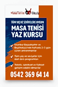 Masa Tenisi Yaz Kursu