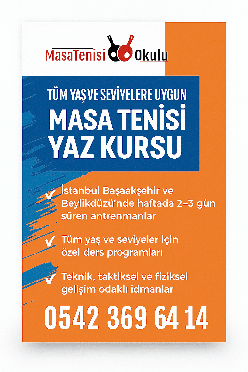 Masa Tenisi Yaz Kursu